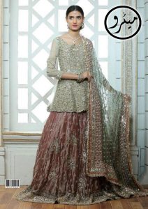 NET EMBROIDERED BRIDAL LEHANGA DRESS