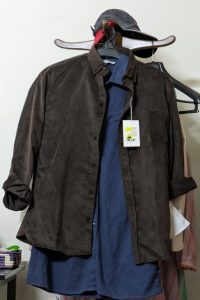 brown courdroy collard shirt from MEME