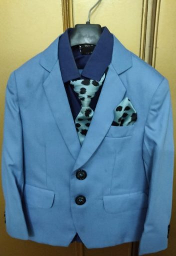 Sky Blue 3 piece suit.