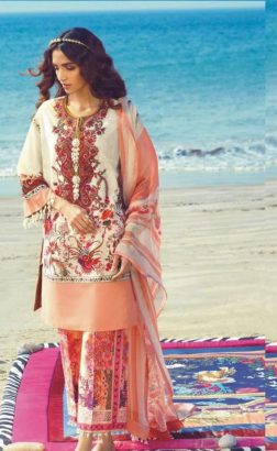 Embroidered Lawn Dress with Lawn Dupatta