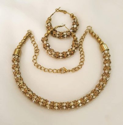 Moti set earrings and necklace, Jewellery