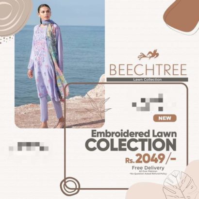 Embroidered lawn 3 piece unstitch collection