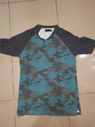 Camoflauge – Green, Blue, Black T-Shirt