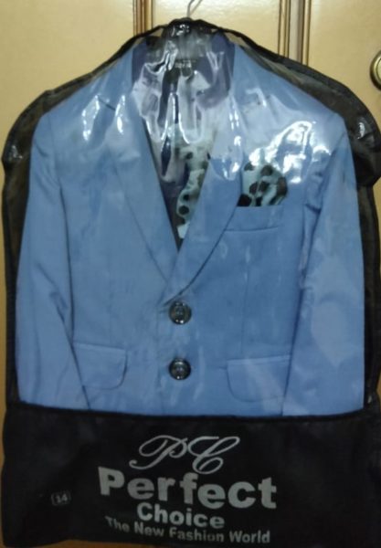 Sky Blue 3 piece suit.