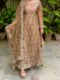 Heavy Embroidery Golden Maxi