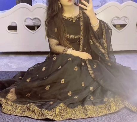 Black Anarkali dress- stitched