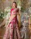 Mohsin Naveed Ranjha Formal wedding bridal maroon lehnga with dupatta