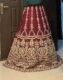 Mohsin Naveed Ranjha Formal wedding bridal maroon lehnga with dupatta