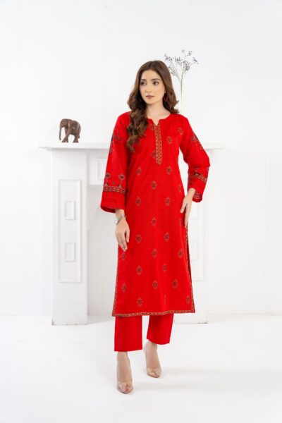 2-Pc-Embroidered Khaddar (Available in 7-Unique colors & prices 4290 to 4890)