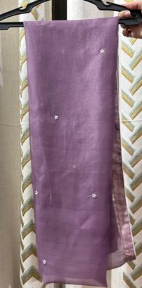 Custom made hardly used golden and purple heavy party dress in an excellent condition