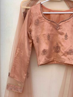 Pastel Peach Lehnga Choli (Extra Small)