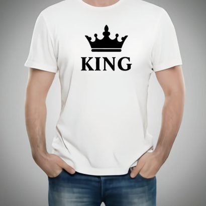KING Style | Cool White Summer T-Shirt for Men | Fresh Look 2025