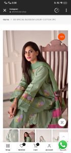 Lawn embroidered stitched suit 3pc