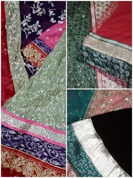 Embroidery heavy dress 3 pieces suit in good condition